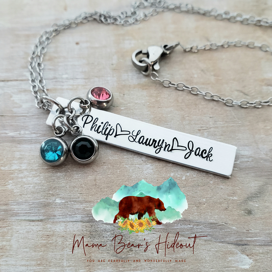 Cursive Bar Necklace