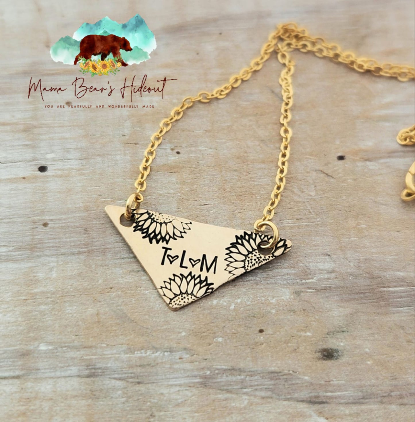 Initial Triangle Necklace
