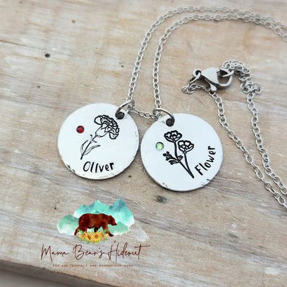 Birth Month Flower Necklace