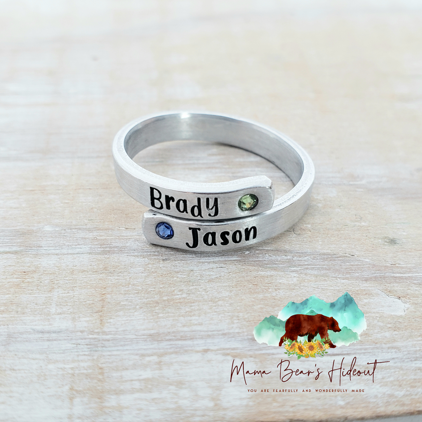 Wrap Around Ring with Birthstone