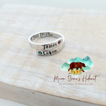 Wrap Around Ring with Birthstone